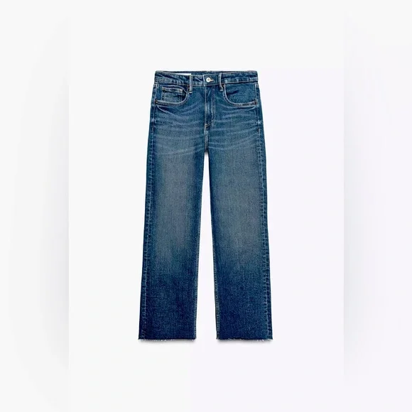 ZARA Cropped High-Waist Jeans NWTS